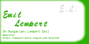 emil lempert business card